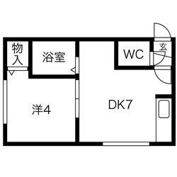 北１３条東駅 徒歩5分 2階の物件間取画像